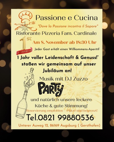 Jubil&auml;um mit &bdquo;Passione e Cucina&ldquo;