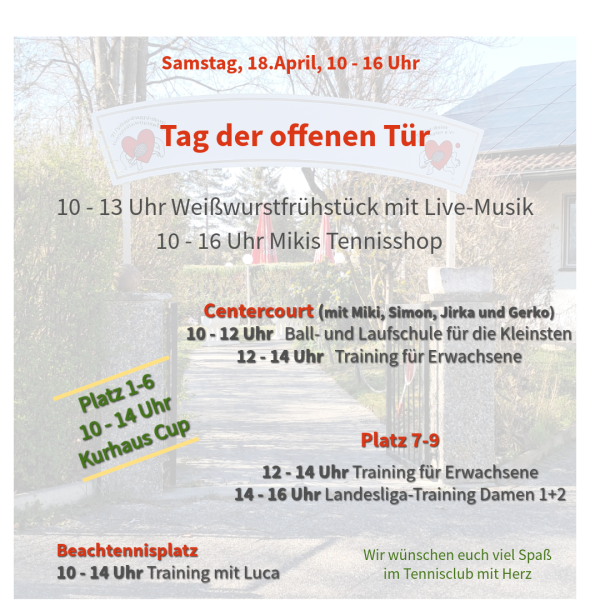 Tag der offenen T&uuml;r 2026