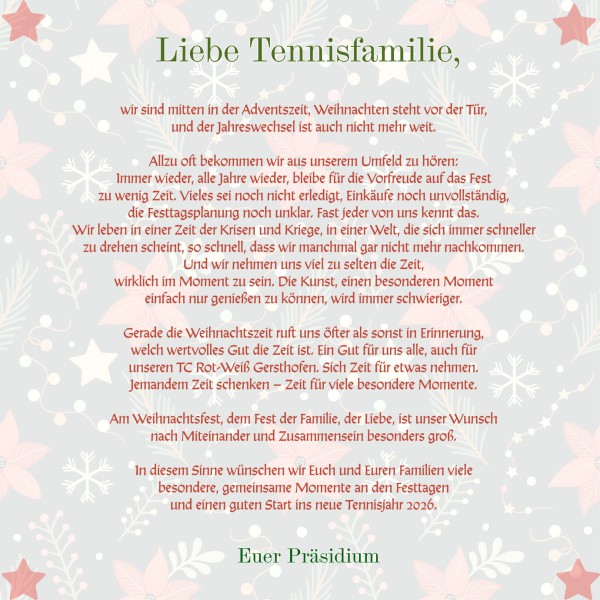 Unsere Weihnachtsgr&uuml;&szlig;e 2025